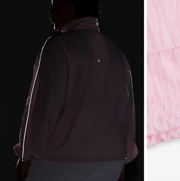Fabletics Flyweight Oversized Windbreaker Jacket Pink XXL/1X Lightweight - Picture 13 of 13